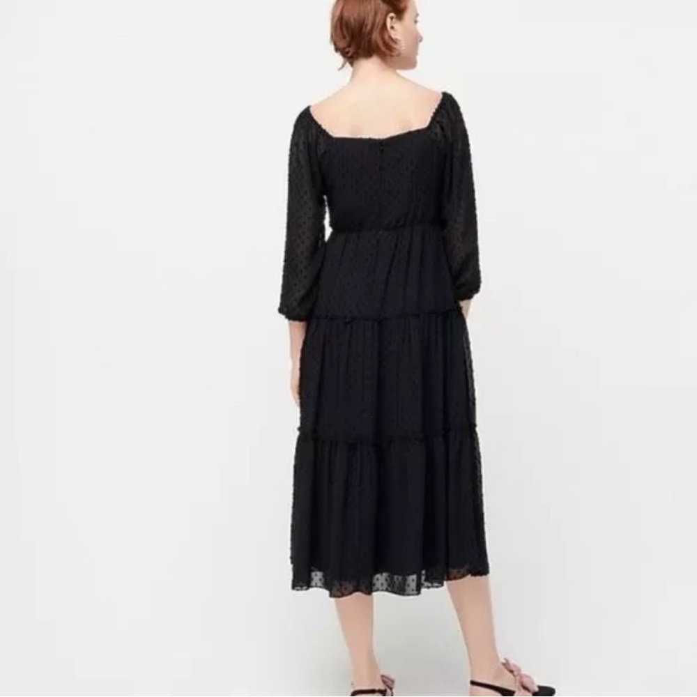 J. Crew Tiered long-sleeve midi dress in swiss dot (Never Worn) - Picture 4 of 8